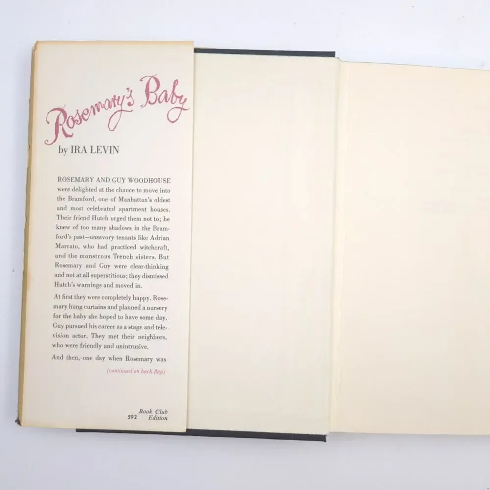 Rosemary's Baby Ira Levin 1967 Book Club Edition Horror Suspense Random House HC